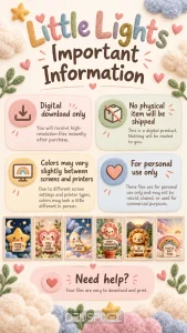 Little Lights digital download important information
