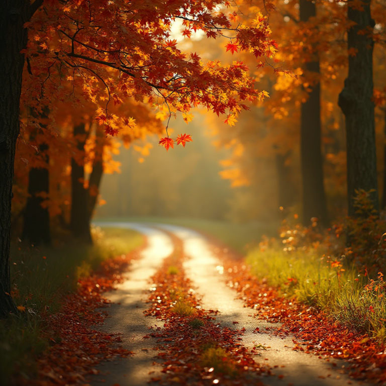 Golden Hour Autumn Magic: Capturing Foliage and Country Roads