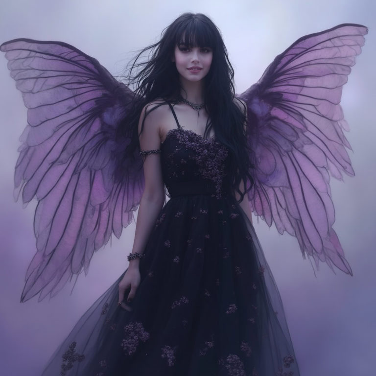 Gothic Grace: The Enchanting Smile of a Dark Angel