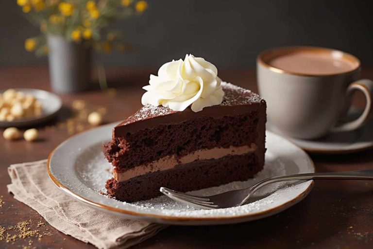 Decadent Dessert Imagery: Chocolate Cake Indulgence