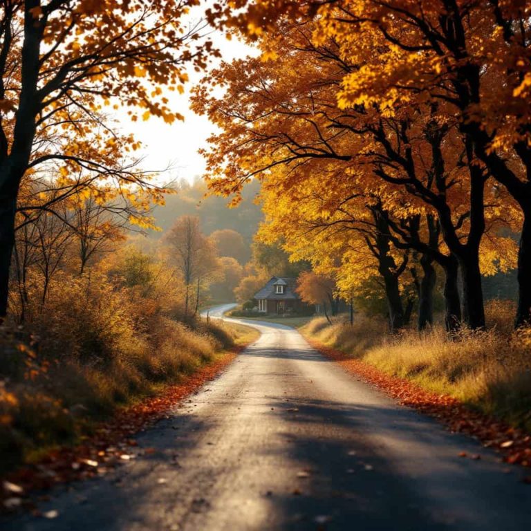 Golden Roads of Autumn: Capture the Beauty of a Scenic Journey