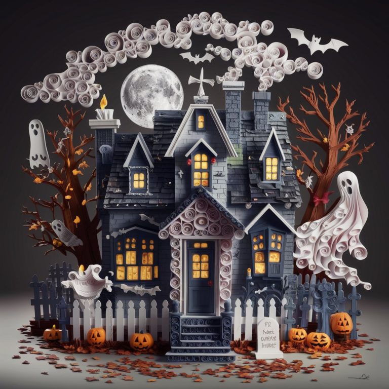 A Haunting Halloween: Creating a Detailed Paper Art Scene