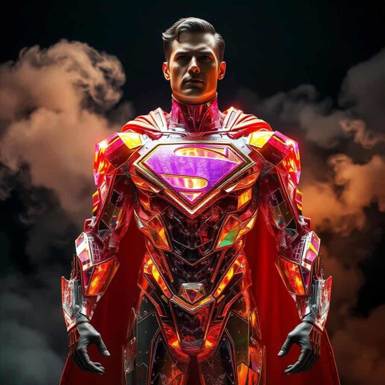 Prismatic Hero: A Superhero in a Crystal Armor of Light