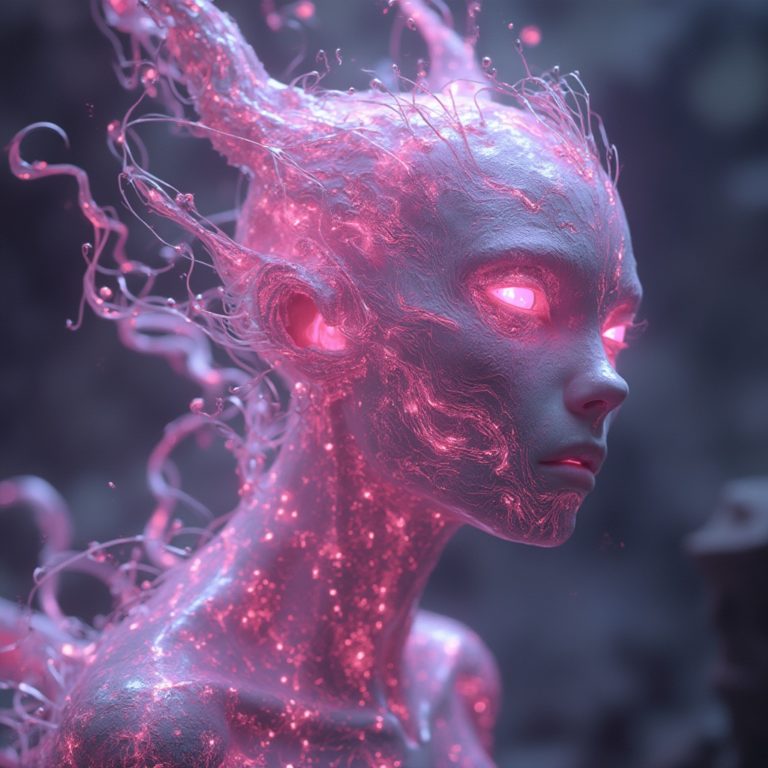 Celestial Nexus: A Bioluminescent Fusion of Magic and Technology