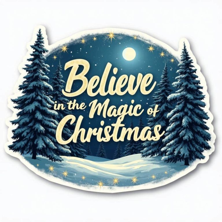 “Believe in the Magic of Christmas” Sticker