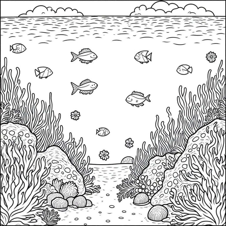 Dive into an Ocean World: Coral Reef Coloring Fun