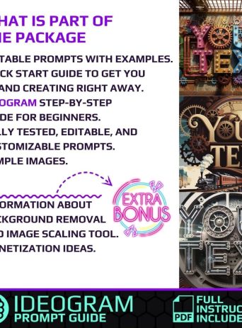 33 Steampunk Text Style Prompts for Ideogram – Vintage-inspired industrial typography with gears, pipes, and mechanical design elements.