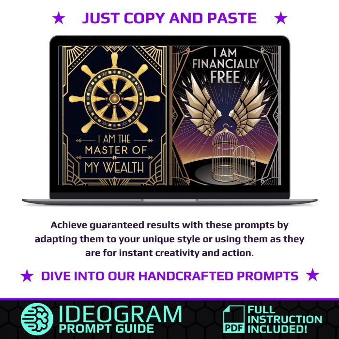 Art Deco Money Affirmation Cards Ideogram Prompt (5)