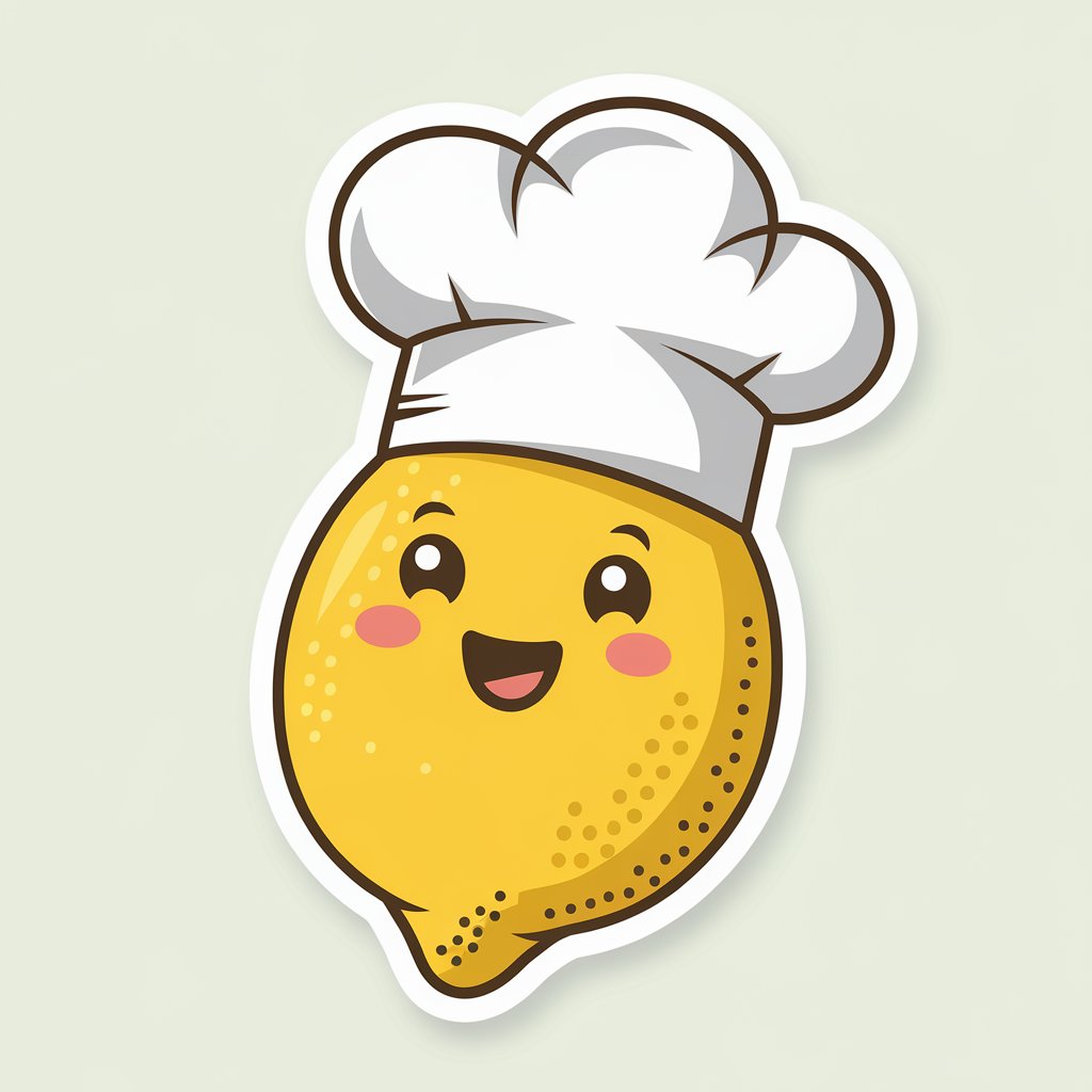 A 2D sticker of a happy lemon with a cheerful expression, featuring bright yellow colors on a white background.