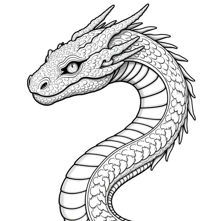 Serpent Coloring Page: A Futuristic Marvel with Neon Scales