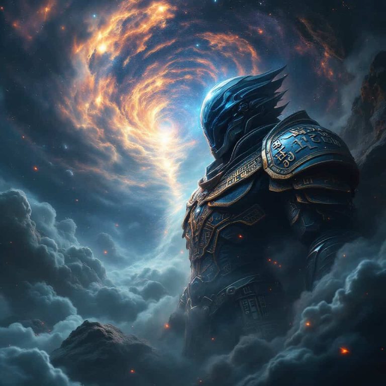 Cosmic Tornado Unveils Futuristic Armor-Clad Warrior