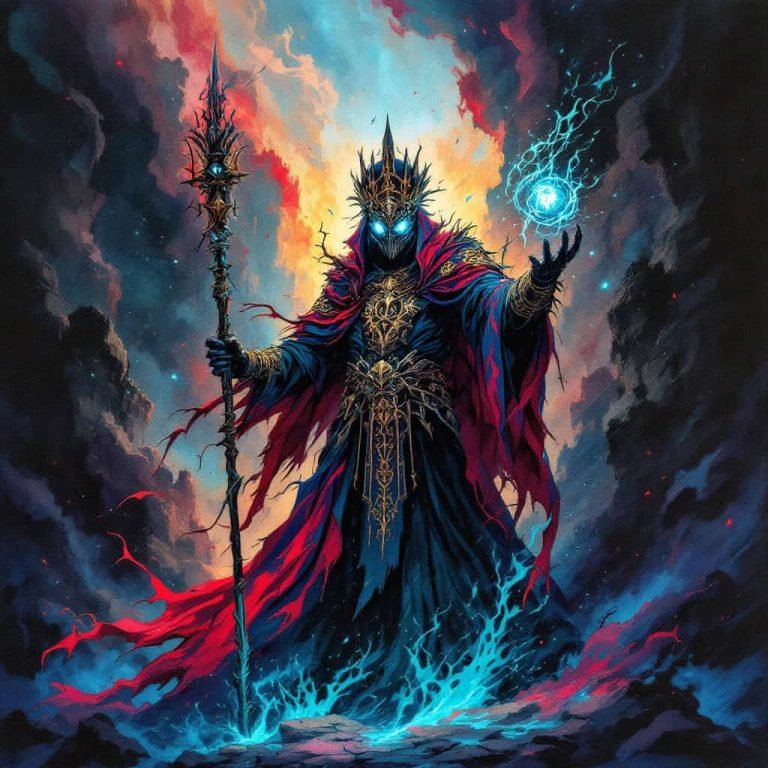 The Chaos Priest: A Vision of Arcane Power and Digital Storms