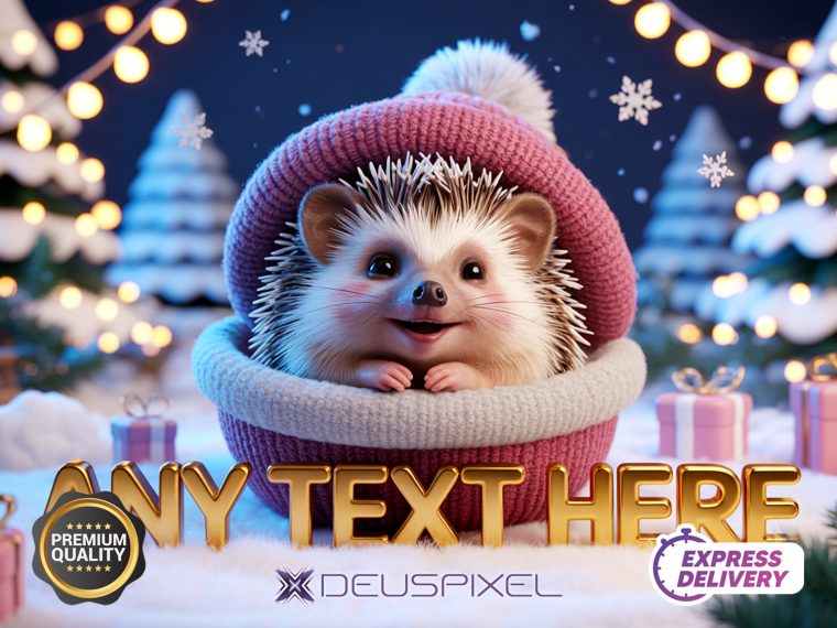 Personalized Family Name Hedgehog Christmas Art (Digital Download) - Image 10