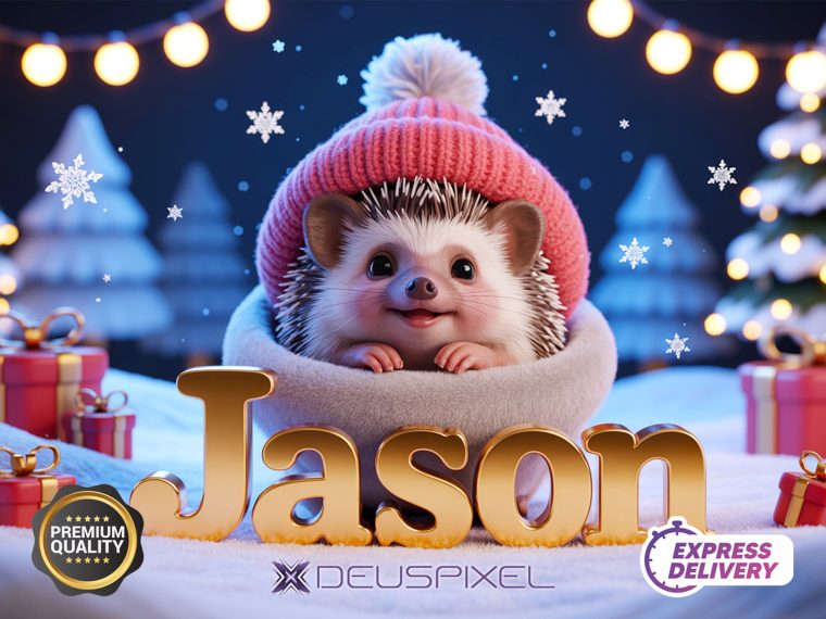 Personalized Family Name Hedgehog Christmas Art (Digital Download) - Image 8