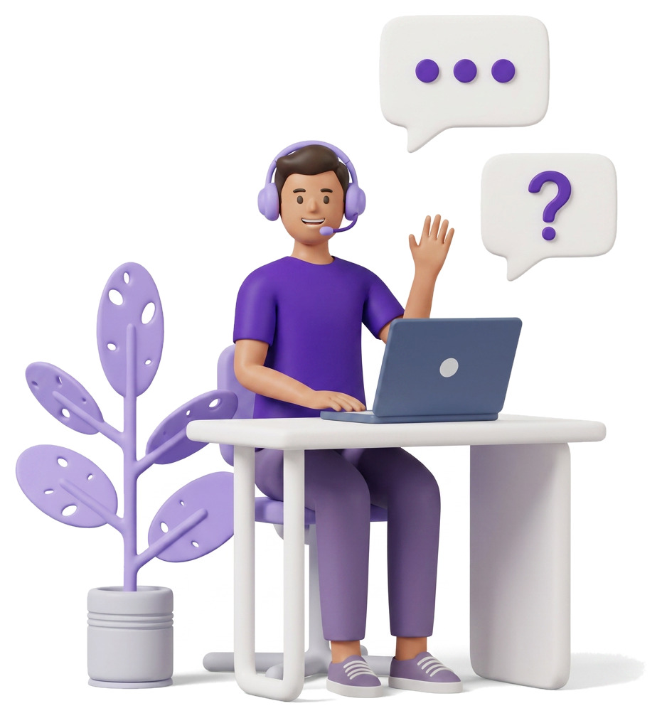 DEUSPIXEL customer support waving hello, ready to answer questions