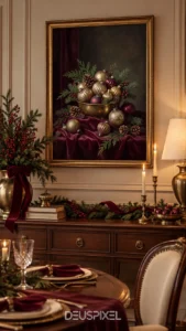 07-vintage-christmas-bells-wall-art-dining-room-mockup