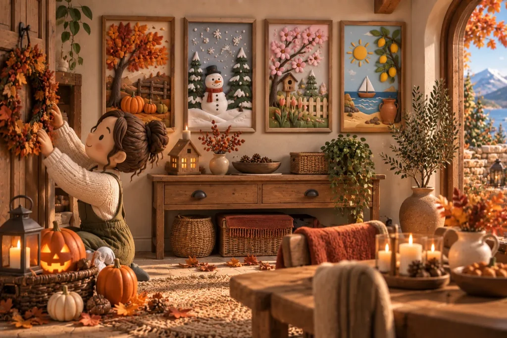 Seasonal printable wall art